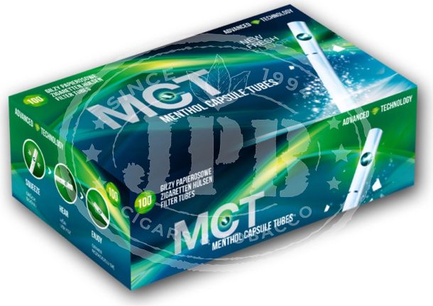 MCT Cigarette Filters Tubes Menthol capsules (100)