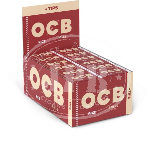 Rice Rolling paper rolls + carton filters OCB