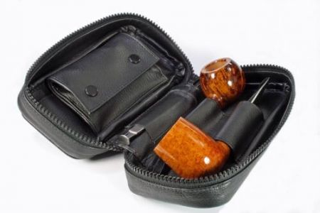 Leather pouch for two pipes Rattray's