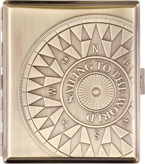 Cigarette case COMPASS Brass Antique