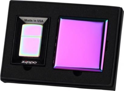 Zippo Gift Set SPECTRUM (Bricheta si Tabachera)