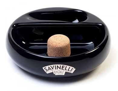 Savinelli 1 PIPE ASHTRAY WITH PIPE STAND BLACK
